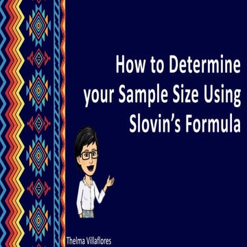 Slovin's formula
