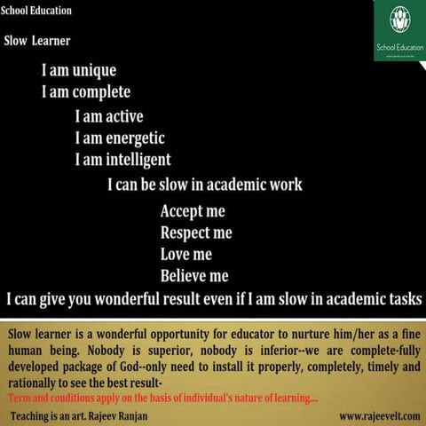 Slow learners remedial teaching