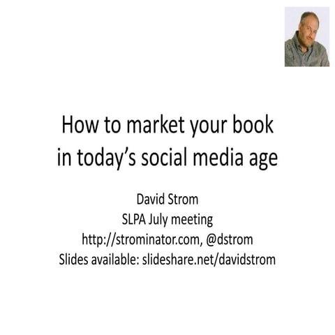 How to market your book in today's social media world