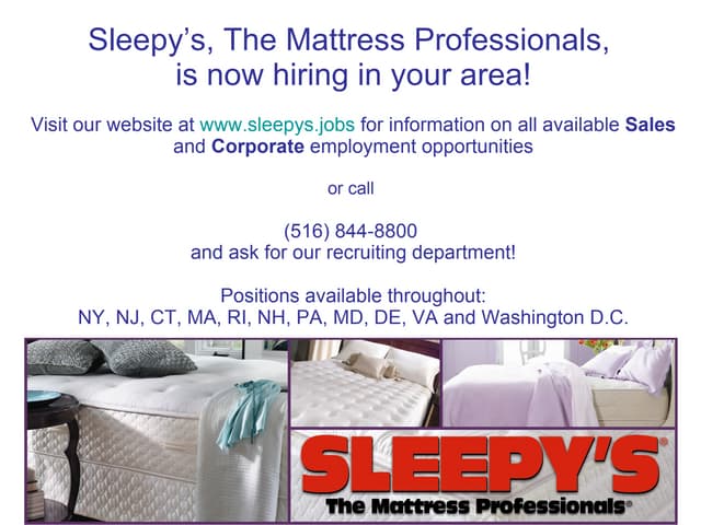 Sleepy's Recruiting Video