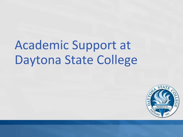 Sls1122 academic support services presentation fall 2018