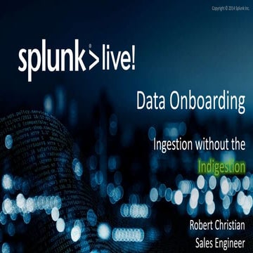 Data Onboarding Breakout Session