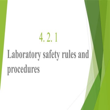 Laboratory safety | PPTX