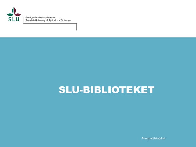 SLU biblioteket