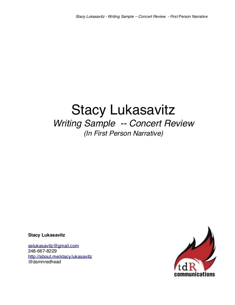 first person narrative example essays