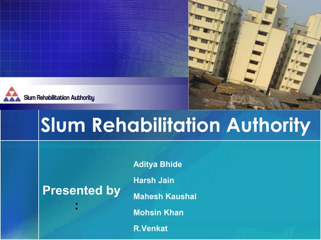 Dissertation on slum redevelopment authority