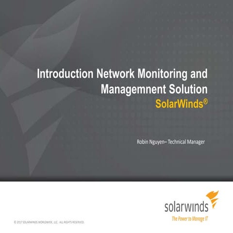 Introduction Network Monitoring and Management Solution
