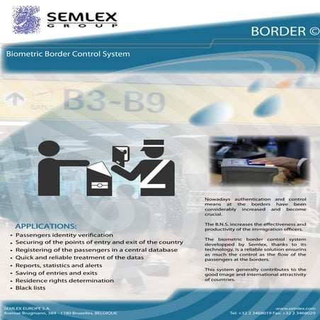 Semlex biometric border control system - ENG. | PDF