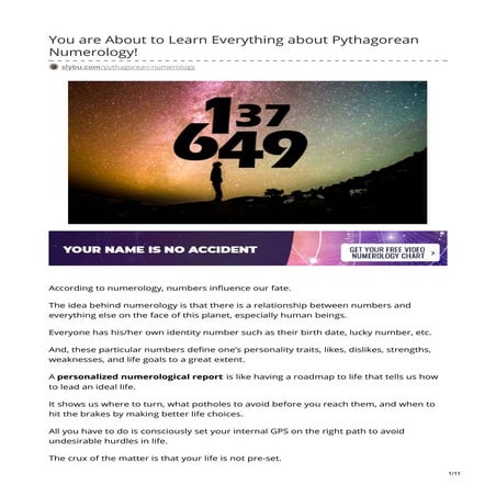 Pythagorean numerology - Slybu.com
