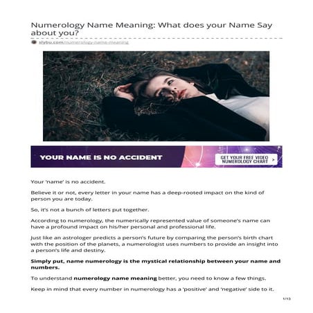 Numerology name meaning - what does your name say about you - Slybu.com