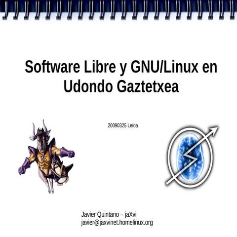 Software Libre y GNU/Linux en Udondo gaztetxea