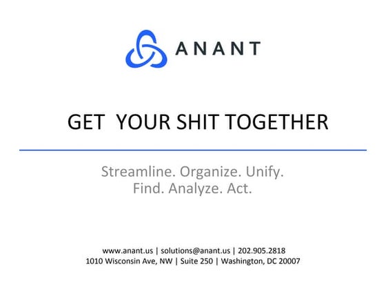 Get Your Shit Together