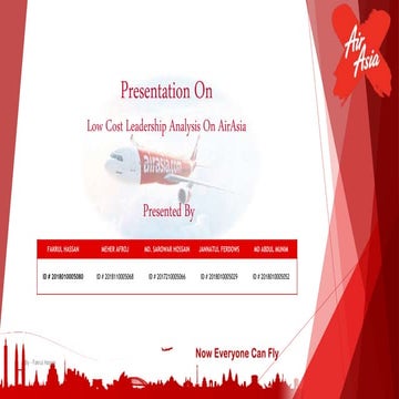Low Cost Leadership Analysis On AirAsia - Presentation