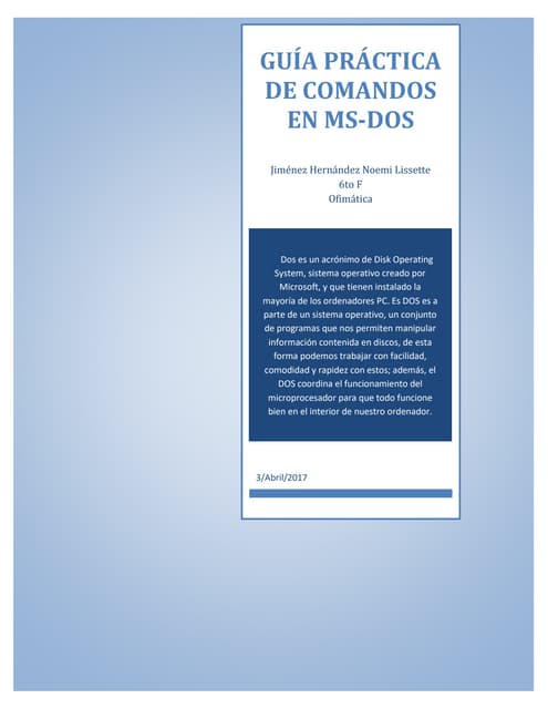 Guia practica de comandos en ms-dos | PDF