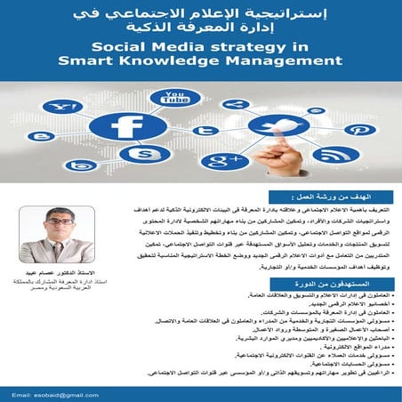 استراتيجية الاعلام الاجتماعى فى ادارة المعرفة الذكية