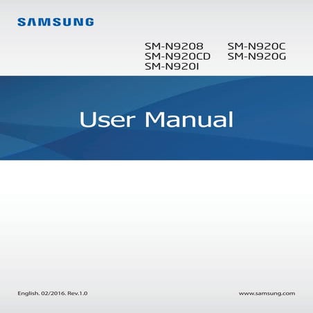 Samsung Galaxy Note 5 Duos User Guide (English)