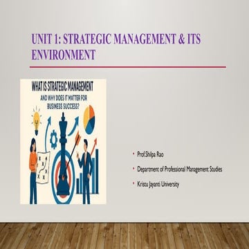 Strategic Management and its Environment | PPTX