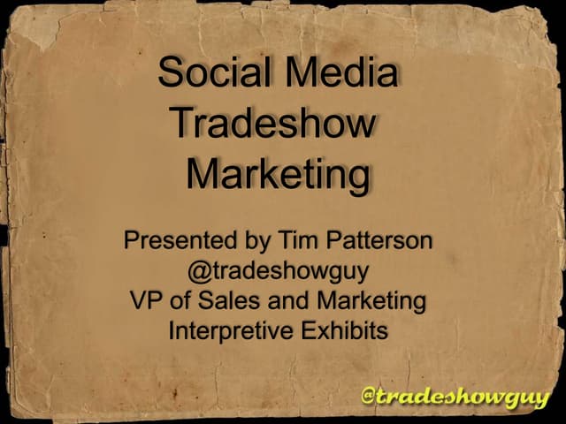 Social Media Tradeshow Marketing We...