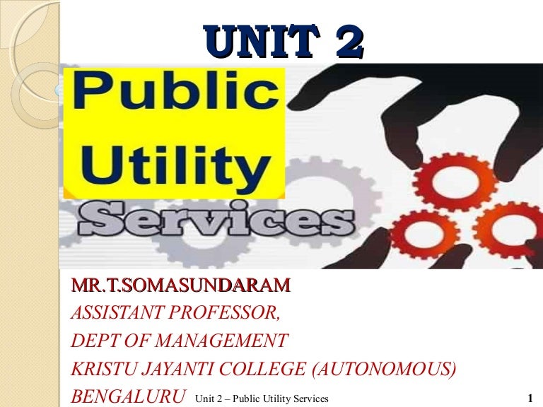 Service Management Public Utility Services