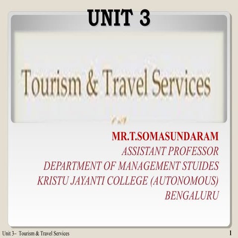 Service Management Tourism and Travel Services