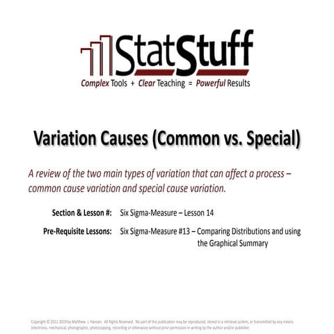 Variation Causes (Common vs. Special)