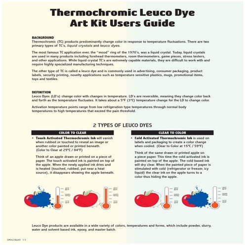 Thermochromic users guide demonstrates how to use color changing ink sm ...