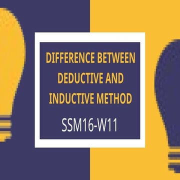 Difference of Inductive and Deductive Method