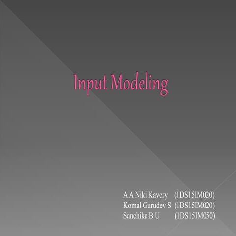SMA (INPUT MODELLING).ppt