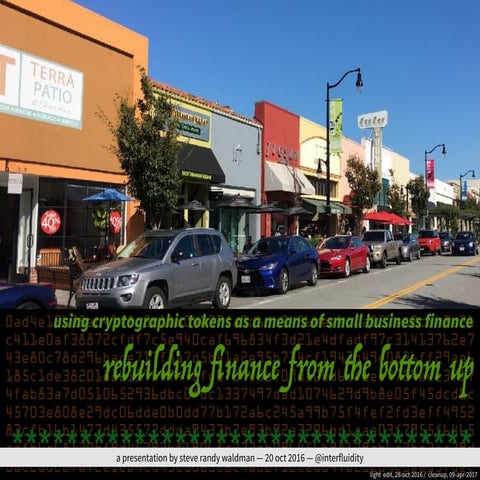 Rebuilding finance from the bottom up