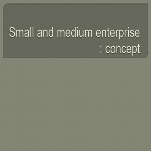 Small and medium enterprise