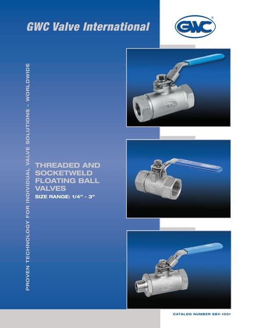 GWC Valve International Threaded & Socketweld Ball Valves
