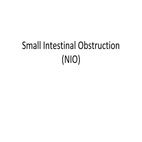small intestinal obstruction
