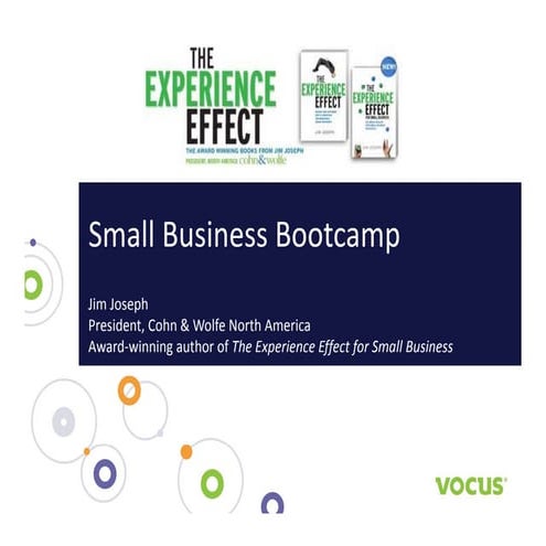 Small Business Boot Camp with Jim Joseph at Vocus