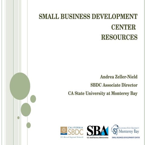 Small Business Development Center Resources Lng