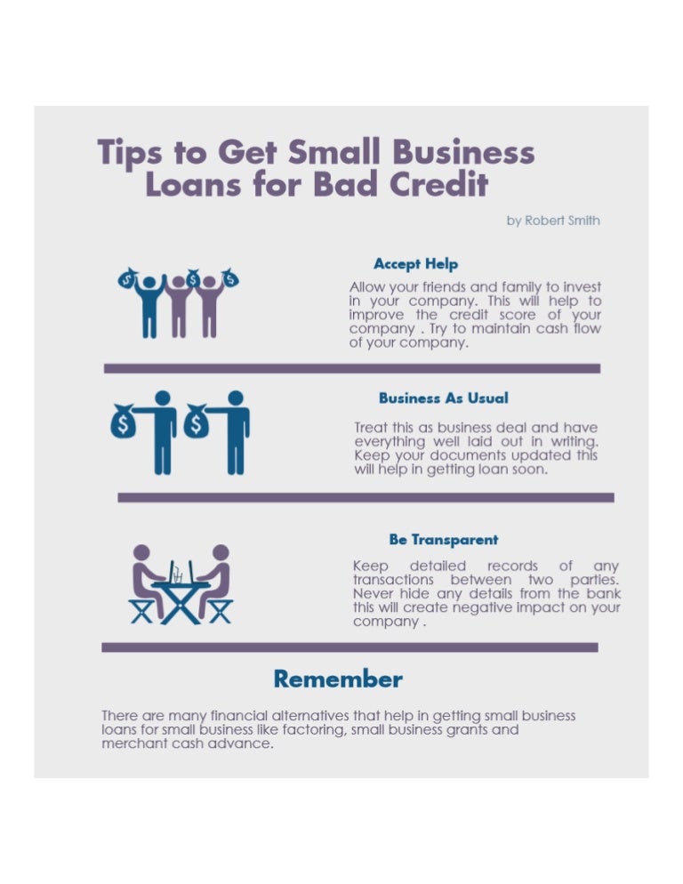 Small business loan bad credit