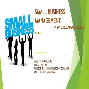 Small business management | PPT