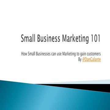 Small Business Marketing 101