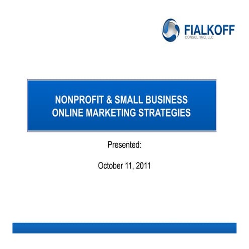 Small Business & Nonprofit Online Marketing Tips