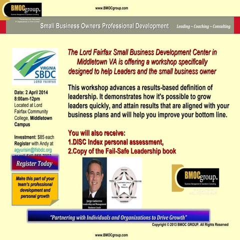 Small business owners professional development