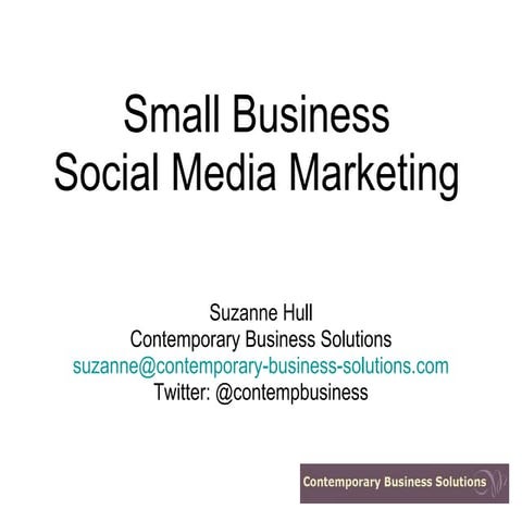 Social Media Marketing for Business | PPT