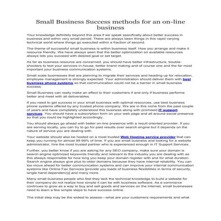 Small business success tips