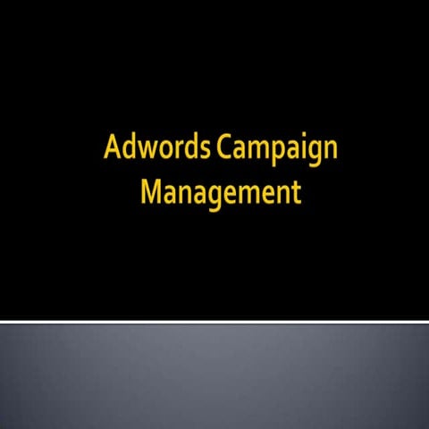 Small business survial summit   adwords campaign management
