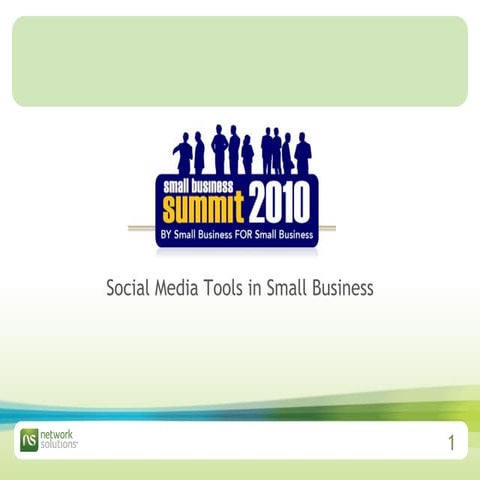 Social Media Tools in Small Business at Small Business Summit