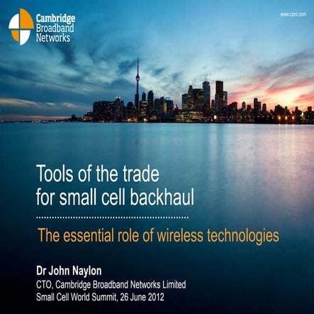 Tools of the Trade for Small Cell Backhaul