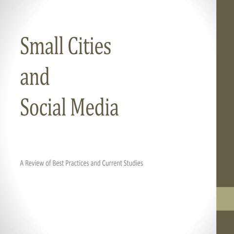 Small cities social media