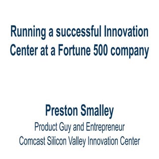 Running a Successful Innovation Cen...