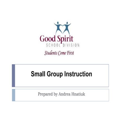 Small group instruction 2