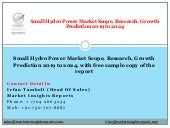 Small hydro power scope, research, growth prediction 2019 to 2024