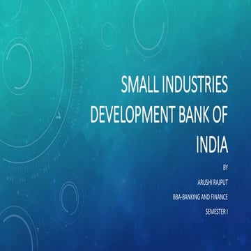 Small industries development bank of india