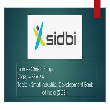 SIDBI Explained: Role, Functions, Objectives & Loan Schemes for MSMEs ...